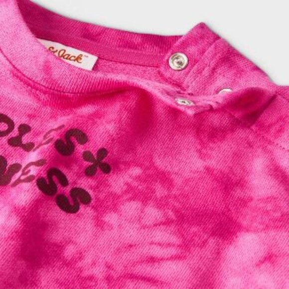 16. NWT Cat & jack Pink Tie Dye Crewneck Sweatshirt - Picture 3 of 3